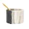 2.75" Marble Salt Cellar with Brass Spoon